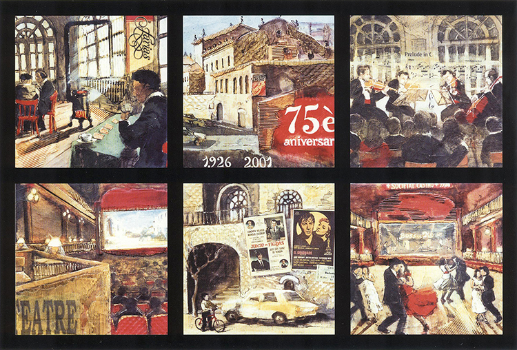 Quadre obra de Joaquim Mateo pel 75è aniversari del Casino