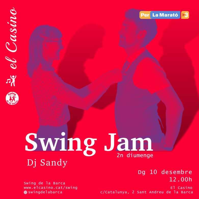 Cartell promocional de la Swing Jam per La Marató de TV3 al Casino de St Andreu de la Barca