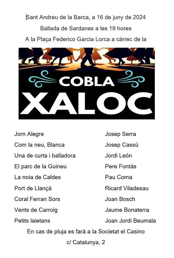 Programa de la ballada de sardanes