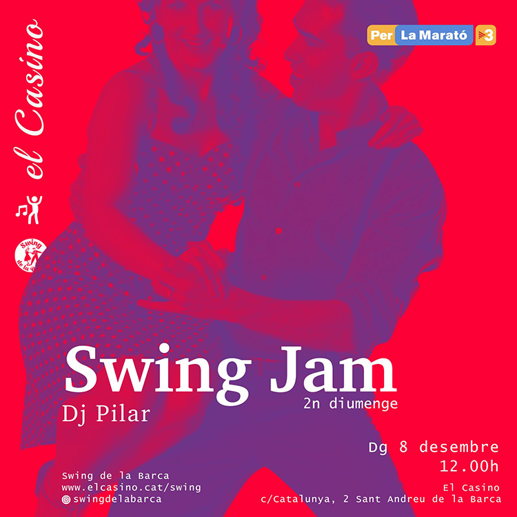Cartell de la jam de swing de des. 2024