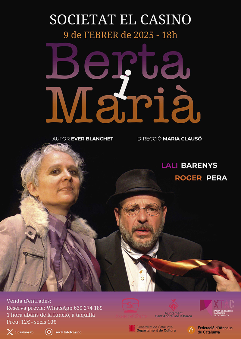 Cartell de l'obra de teatre "Berta i Marià"
