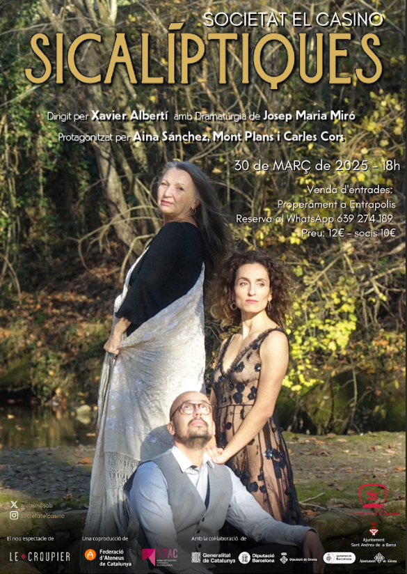 Cartell promocional de l'obra Sicalíptiques (Le Croupier, 2025)