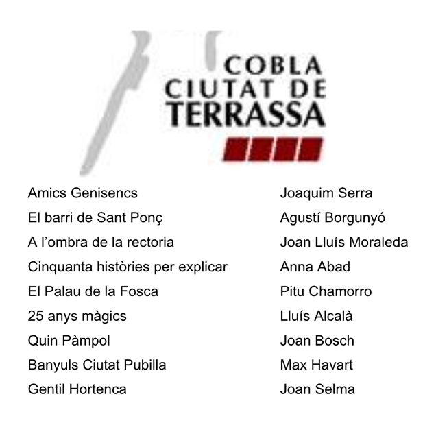 Programa de la ballada de sardanes de St Jordi 2025