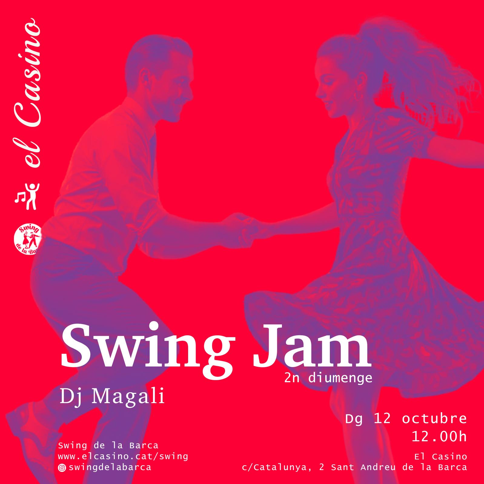 Cartell promocional de la Swing Jam d'octubre a Swing de la Barca