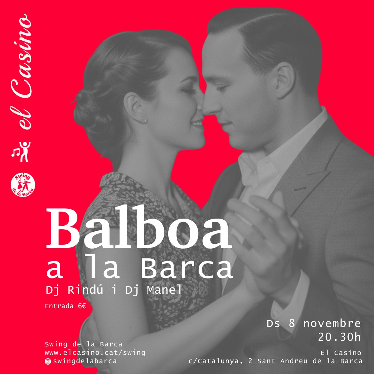 Cartell promocional de la jam de Balboa a la Barca de nov. de 2025