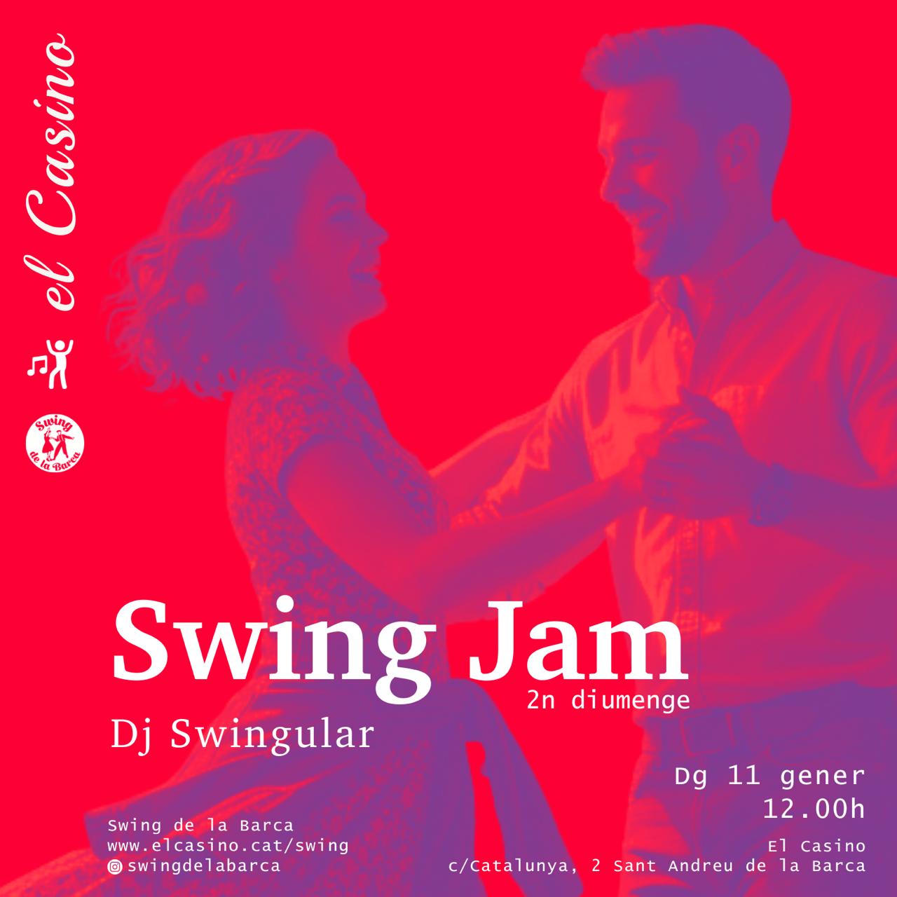 Cartell promocional de la Swing Jam de l'11 de gener de 2026