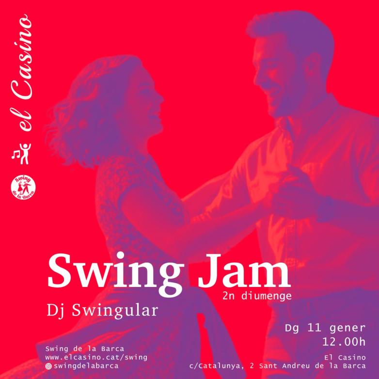 Cartell promocional de la Swing Jam de l'11 de gener de 2026