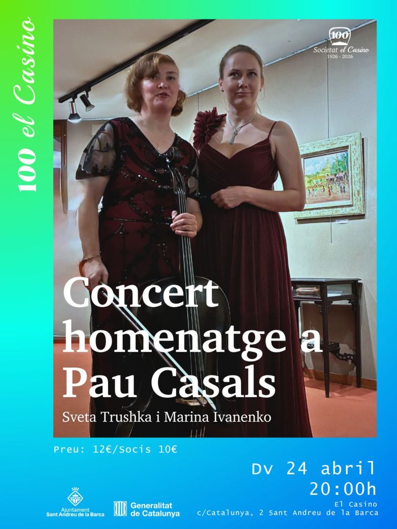 Cartell promocional del concert homenatge a Pau Casals