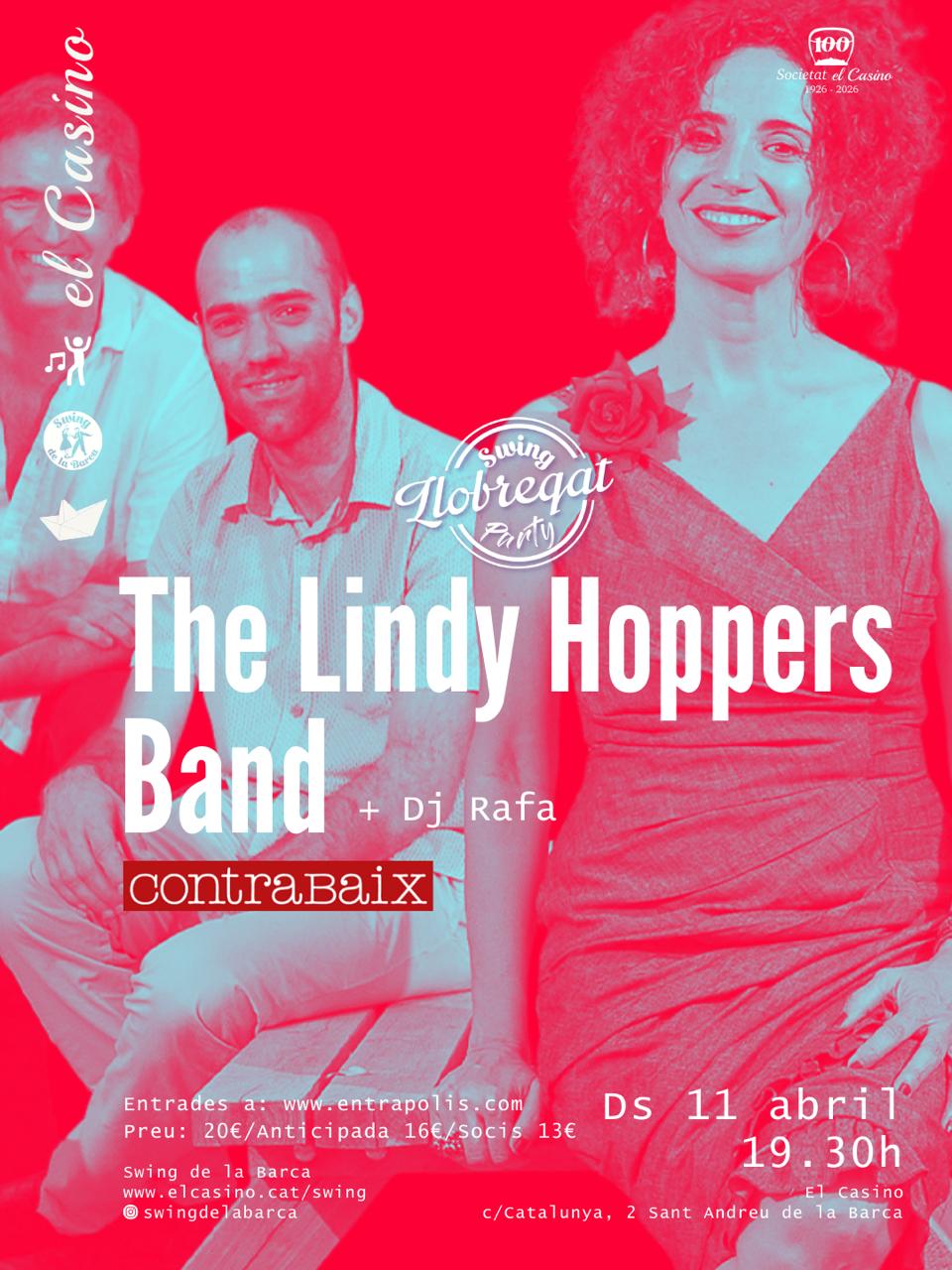 Cartell promocional de la Llobregat Swing Party d'11 d'abril de 2026 al Casino de Sant Andreu de la Barca