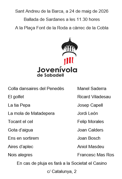 Programa de la ballada de sardanes (24/05/2026)