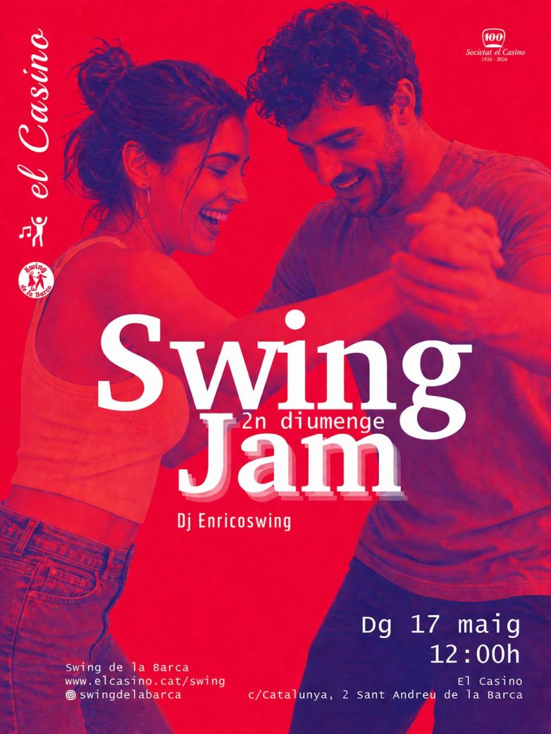 Cartell promocional de la Swing Jam de maig de 2026