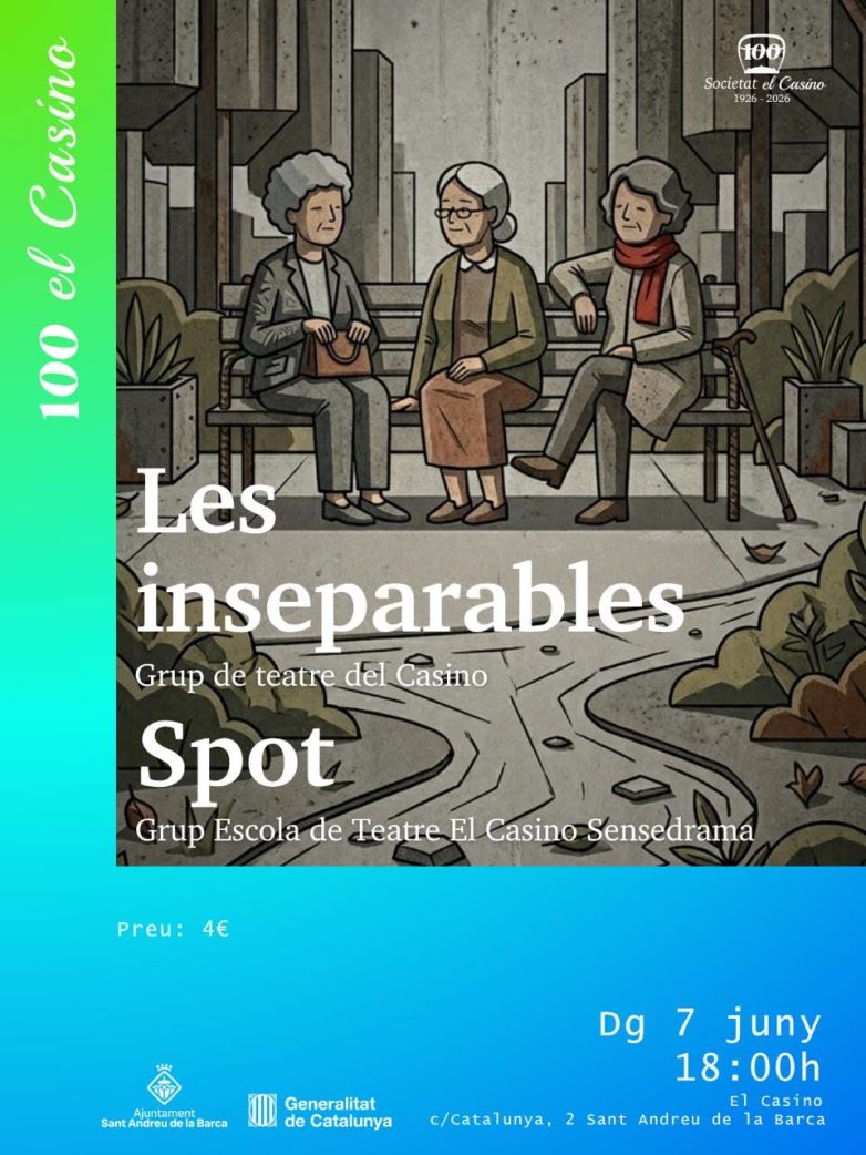 Cartell promocional de les obres "Les inseparables" i "Spot"