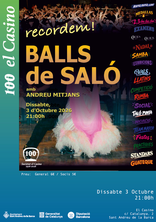 Cartell promocional de Recordem els balls de saló