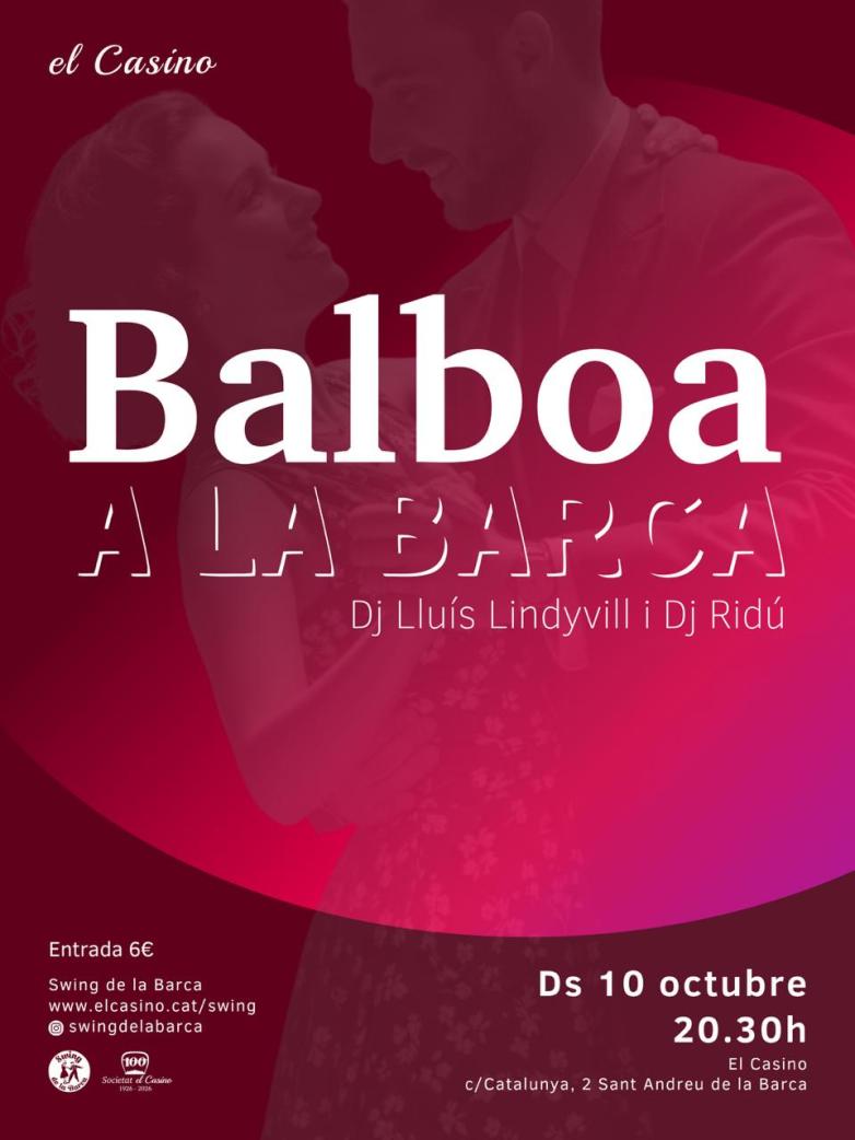 Cartell promocional de la jam de Balboa a la Barca d'octubre de 2026